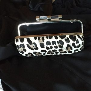 White House Black Market Leopard Clutch